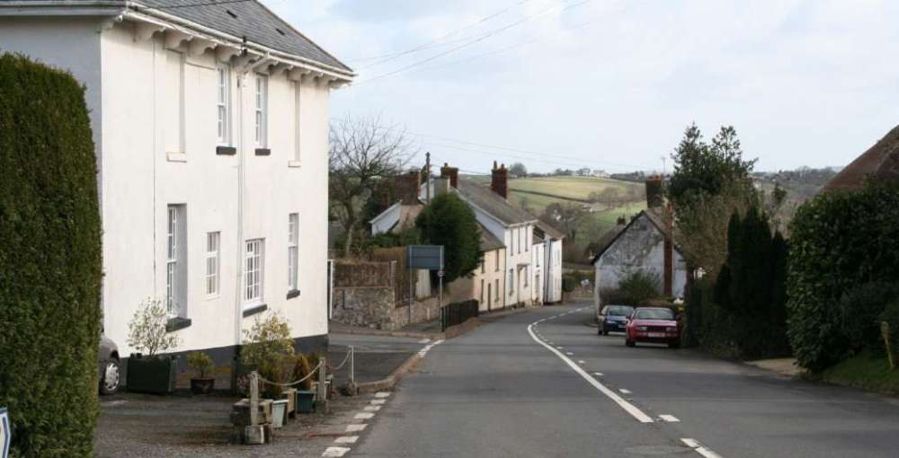 Crockernwell village centre